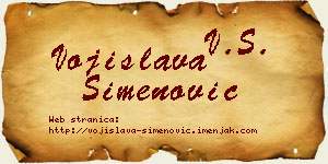 Vojislava Simenović vizit kartica